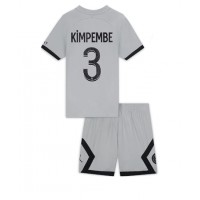 Paris Saint-Germain Presnel Kimpembe #3 Udebanesæt Børn 2022-23 Kortærmet (+ Korte bukser)